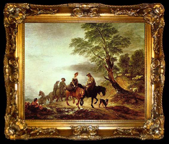 framed  Thomas Gainsborough Ritt zum Markt, ta009-2